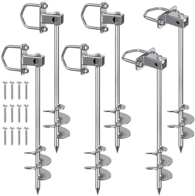Heavy Duty Tentpennen - 62 cm Grote Grondankers voor Camping, Schommelsets en Trampolines - 4 Stuks
