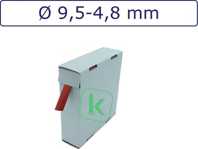 PRO-TIE® - Krimpkous 9,5-4,8 mm Rood Dunwandig krimpverhouding 2:1 (Box 10 meter) - PRO-TIE
