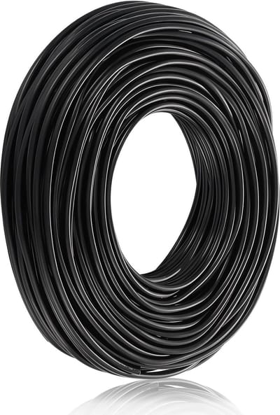 Draad, zwart, 3 mm x 15 m, draad voor het knutselen, draad binddraad, aluminiumdraad, sieradendraad, modelleerdraad, roestvrij voor het maken van sieraden en knutselwerk