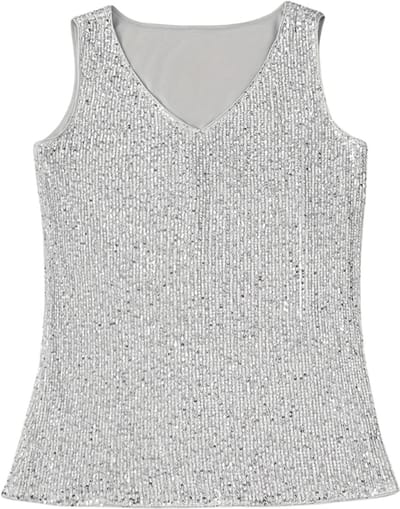 Livano Topje Dames - Kleding - Shirt - Blouse - Kort - Volwassen - Zilver - Maat S