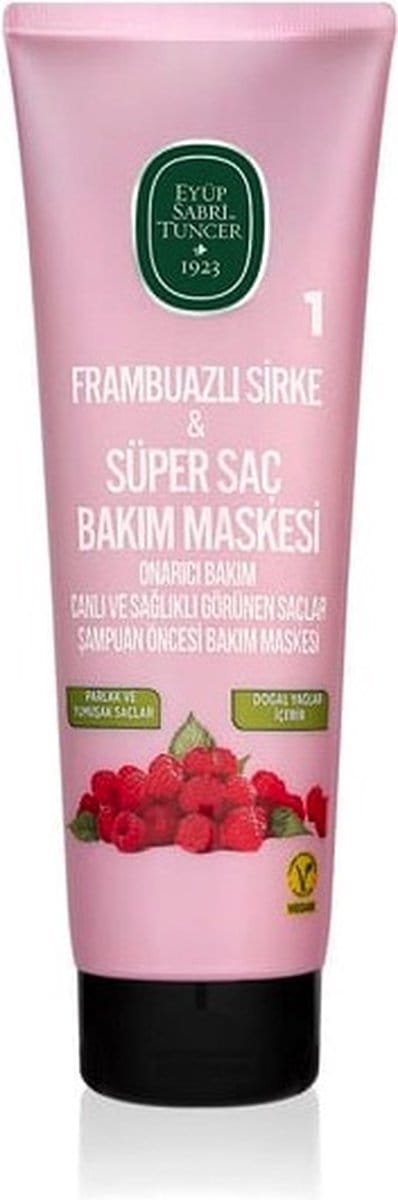 Eyüp Sabri Tuncer – Frambozenazijn + Super Haarverzorgende Masker – 250 ml – 100% Vegan + Gluten Vrij