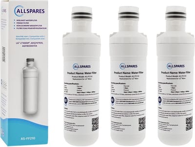AllSpares Waterfilter (3x) voor koelkast geschikt voor LG LT1000P / AGF80300704 / ADQ74793501