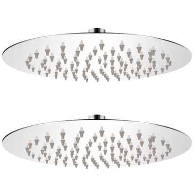 vidaXL - Regendouchekop - 2 - st - rond - 20 - cm - roestvrij - staal
