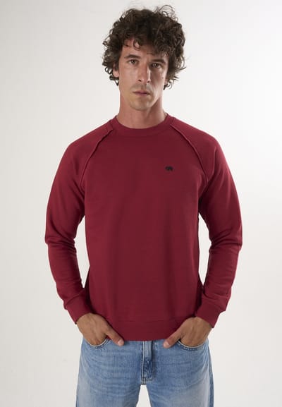 Felix Hardy Sweater Met Ronde Hals - Trui Katoen Heren Bordeaux - 2Xl