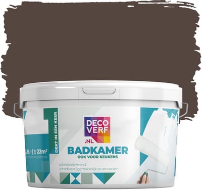Decoverf badkamerverf 2.5L koffiebruin