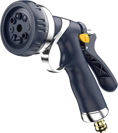 Metalen Tuindouche met 8 Functies en Instelbare Waterstroom voor Tuin en Auto