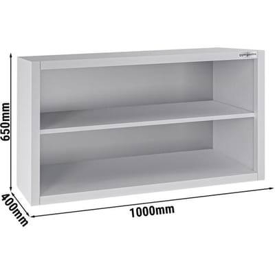 GGM Gastro Edelstahl Wandhängeschrank ECO - 1000x400mm - ohne Schiebetür - 650mm hoch