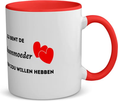 Akyol - jij bent de schoonmoeder die iedereen zou willen hebben koffiemok - theemok - rood - Schoonmoeder - geweldige schoonmoeder - liefste schoonmoeder - verjaardag - cadeau - kado - bedankje - geschenk - 350 ML inhoud