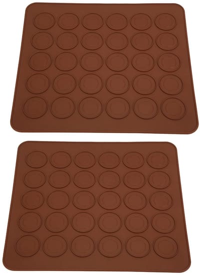 Dailygoods- Macaron Bakmat - 2 Stuks - Siliconen Bakmat - Antislip - Ovenbestendig - 28x25cm - Voedselveilig Materiaal