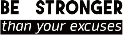 Dailygoods - Be Stronger - Muurstickers - Inspirerende citaten voor interieur - Zwart - Vinyl muurdecoratie voor woonkamer en slaapkamer