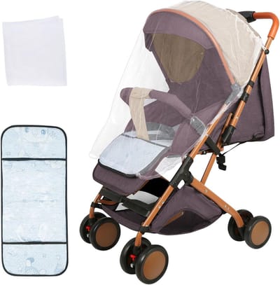 Kinderwagen Compact - Wandelwagen Baby - Reizen met baby - Lichtgewicht opvouwbaar - 45 x 71 x 98 cm - Kaki