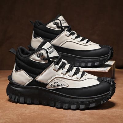 Herenschoenen Outdoor Hoge Wandelschoenen voor Heren Comfortabel Antislip Herenlaarzen Waterdicht Slijtvast Veiligheidsschoen Sneakers 41 black