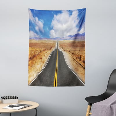 ABAKUHAUS Wandtapijt en Sprei, California Road, 110 x 150 cm, Meerkleurig