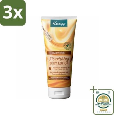 3 x Kneipp - Body lotion - Beauty Secret - Voor normale tot droge huid - 200 ml - Grootverpakking - Body Lotion - Huidverzorging - Voedende Bodylotion - Droge Huid - Normale Huid