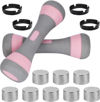 Dailygoody - Verstelbare Dumbbells - 3-In-1 Set - Geschikt voor Thuis Workout - Fitness Equipment - 1-2KG - Ideaal voor Gym en Pilates