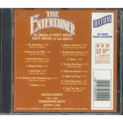 CD RAFFAELLA BENETTI - The Entertainer DAT80009 DATUM *CLASSICS 2014 Italië Klassiek Gebruikt