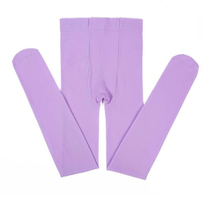 1 Paire de Chaussettes de Danse Super Douces, Jambières de Ballet, Jambières Super Élastiques pour Uniforme Scolaire 5 to 8 year violet clair