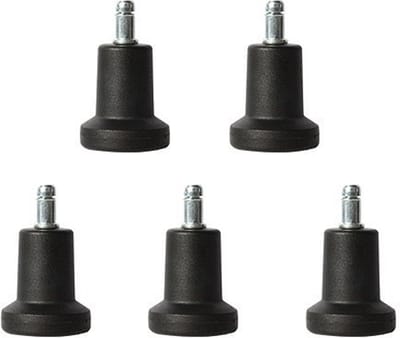 Somstyle Bureaustoel Glijders - Set Van 5 Pootjes - 11/22mm - Vloerbeschermers - Vloerdoppen - Zwart