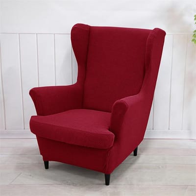 Waterafstotende Polar Fleece Wingback stoelhoezen Stretch Wing fauteuilhoes met zitkussenhoes Elastische bankhoezen