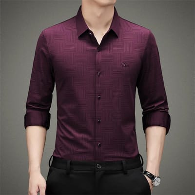Heren Longsleeve Shirt Lente en Herfst Nieuwe Stijl Jong en Middelbare Leeftijd Heren Casual Naadloos Dun Los Shirt Papa's Modetrend XXXXL blue
