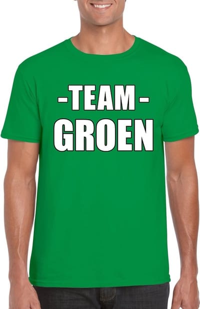 Sportdag team groen shirt heren M