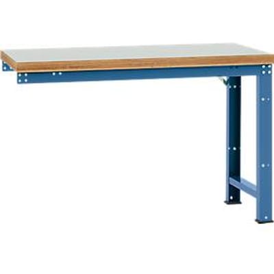 Manuflex aanbouw-werkbank Profi standaard, tafelblad kunststof, 1500 x 700 mm, briljantblauw