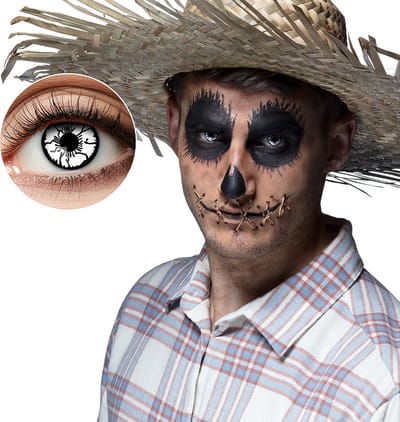 Boland - Paar weeklenzen Vogelverschrikker - Volwassenen - Halloween en Horror - Halloween contactlenzen - Horror