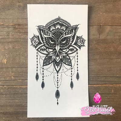GetGlitterBaby® - Henna Plak Tattoos / Tijdelijke Tattoo / Nep Tatoeage / Fake Temporary Tattoo Sticker - Wolf