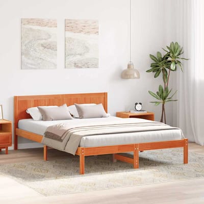 vidaXL - Bedframe - Bruin - 160 - x - 200 - cm - Massief - grenenhout