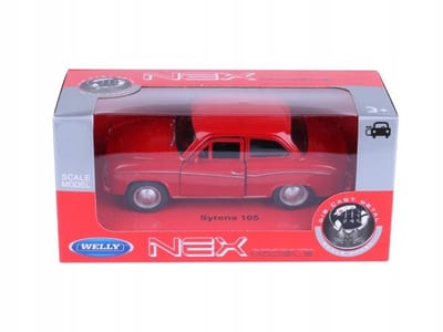 Welly Syrena 105 Modelauto Rood 1:34 - Metalen Speelgoed