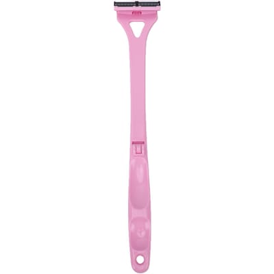 Tondeuse à poil de dos Manuelle Rasage Ergonomique Long Manche Épilateur de poil de dos avec 8 Têtes de Tondeuse pour Hommes Rose
