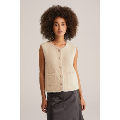 WE Fashion Gilet Beige Taglia: S | Gilet Outlet | Donna | Marrone