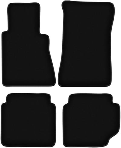 BASIC zwarte veloursmatten voor: Mercedes W123 sedan, stationwagen (1975-1986)