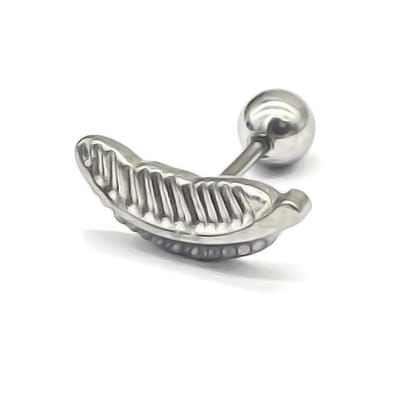 Oorpiercing Veer - RVS - 12 mm - Zilverkleurig
