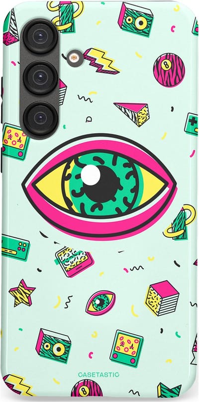 Casetastic Hoesje Geschikt voor Samsung S25 Plus - Stijlvolle Beschermende Duo-layer Case - Retro 80s vibes