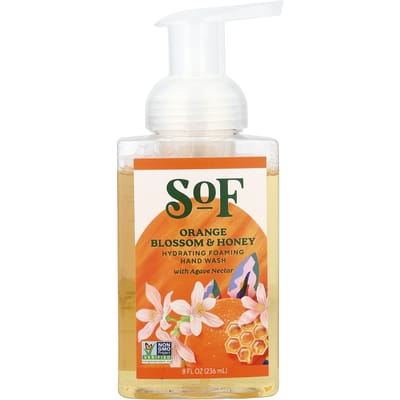 SoF, Foaming Hand Wash, Orange Blossom Honey, 8 fl oz (236 ml) white