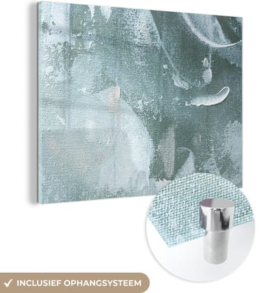 MuchoWow® Glasschilderij 120x90 cm - Schilderij acrylglas - Acrylverf - Abstract - Design - Foto op glas - Schilderijen