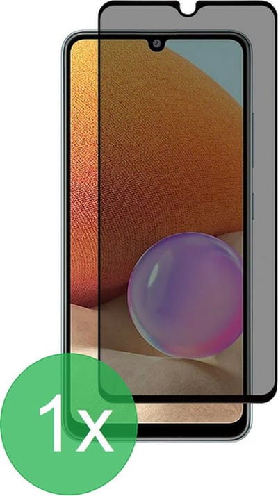 Privacy Screenprotector Glasplaatje Geschikt voor: Samsung Galaxy A32 4G - 1x - screen protector - volledige glas - bescherming - beschermglas - Anti Spy - ZT Accessoires