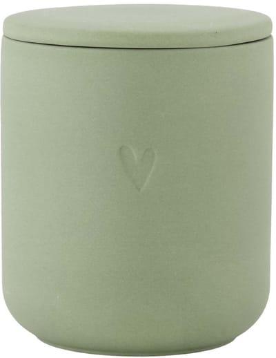Zusss Geurkaars Keramiek Hartje Keramiek / Paraffine Green