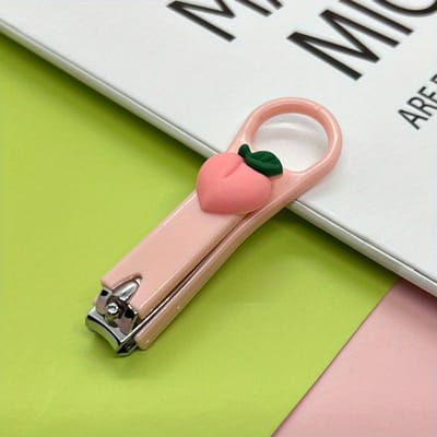 Kid's Nail Clipper Cute Cartoon Fruit Nail Clipper for Student Girls Beauty Household Manicure Care Tool Splash-Proof Durable