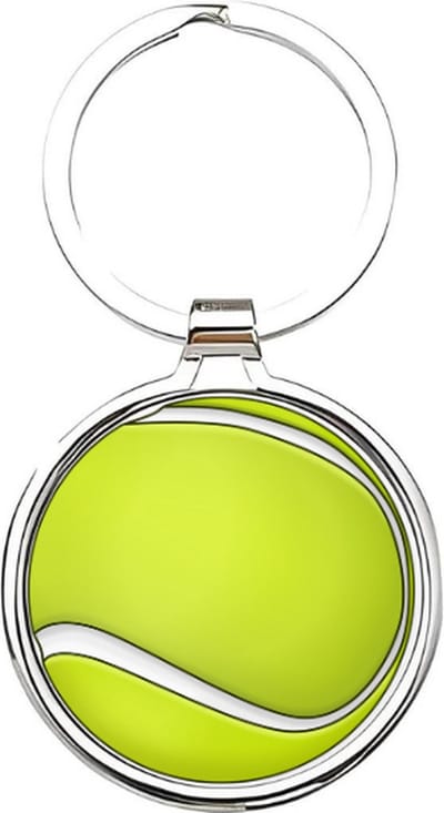 Akyol - tennis Sleutelhanger - Tennis - tenissers - cadeau - sport sleutelhanger - sport - gepersonaliseerd - tennissers - sleutelhanger voor tennissers - racket - sleutelhanger voor jongens - bal - ballen - sleutelhanger tennisracket - 4 x 7,5 CM