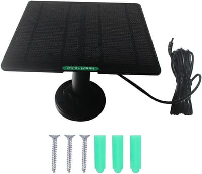 Zonnepaneel - Draagbare Charger - Camera Opladen - Weerbestendig Ontwerp - 5W 5V - Wit
