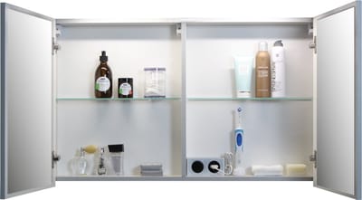Basic Comfort 39 badmeubelset met spiegelkast, greeploze wastafelonderkast met 2 lades en acryl wastafel zonder kraangaten 80 x 39 cm, scotch oak