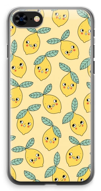 Case Company® - Hoesje geschikt voor iPhone 8 hoesje - Citroenen - Soft Cover Telefoonhoesje - Bescherming aan alle Kanten en Schermrand