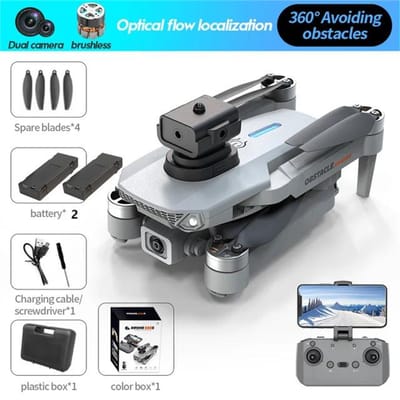 Nieuwe Verbeterde E88s Drone 8K Dual Camera WIFI Optische Stroom Dual Lens Obstakel vermijden aan alle kanten Borstelloze motor Drone Speelgoed Geschenken 2 battery