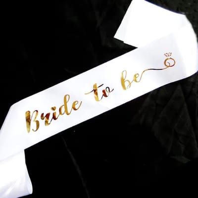 Go Go Gadget - Bride to be - Vrijgezellenfeest - Sjerp - Team Bride - 1 stuk - Wit met Rose Gouden letters