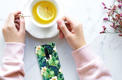 OnePlus 7 Pro TPU Case Orchidee Groen