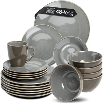 Moritz & Moritz SENSE 48-delig tafelservies voor 12 personen grijs