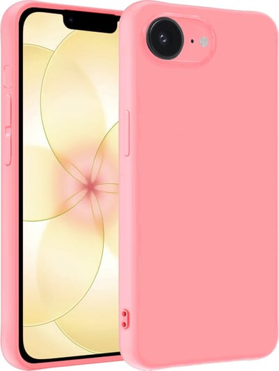 Hoesje - Geschikt voor Apple iPhone 17e - Sterk & Shockproof - Hoes Cover - Siliconen Case - Telefoonhoesjes - Lichtroze