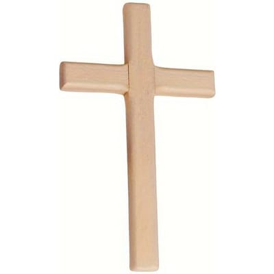 1pc Croix en Bois Religieuse Prière Croix Portative Pendentif Décoration Murale, Cadeaux d'Église, Mariage/Fête d'Anniversaire Chrétien Familial beige